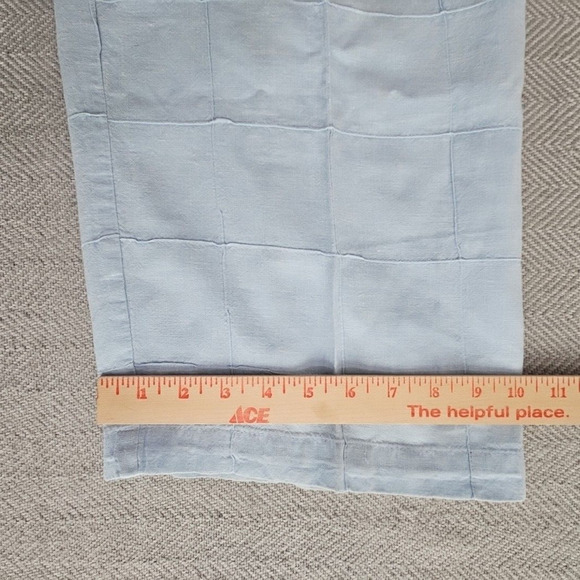 Koman Modern Basics Linen Blend Pants Women's Size XL Blue Windowpane Drawstring - Picture 7 of 12